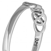 Light Scottish Style Celtic Knot Sterling Silver Ring, rp667